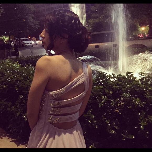 Lavender long prom dress - Picture 4 of 5